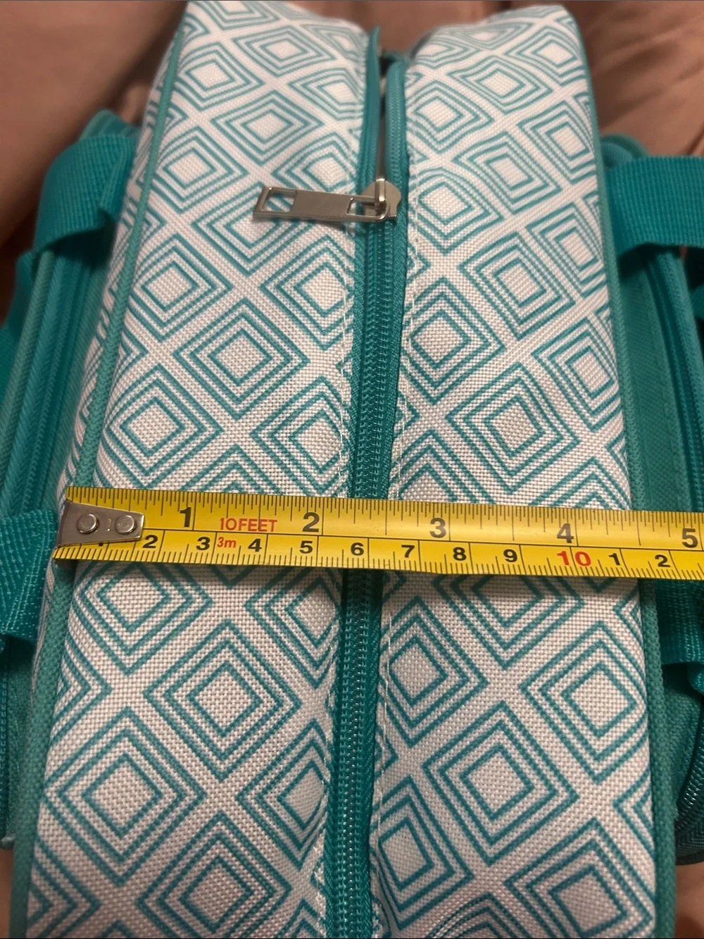 Diamond Press (DP) Marquise Storage Bag Turquoise Geometric Travel for Crafts
